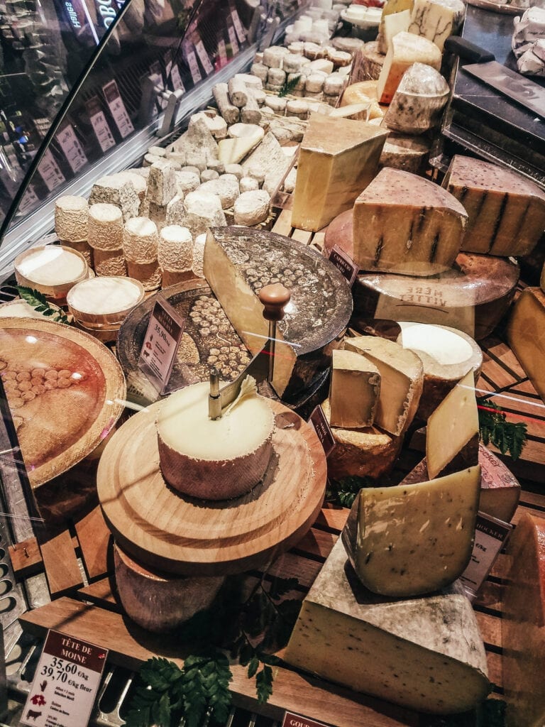 Cheese at Les Halles de Lyon Paul Bocuse in Lyon, France