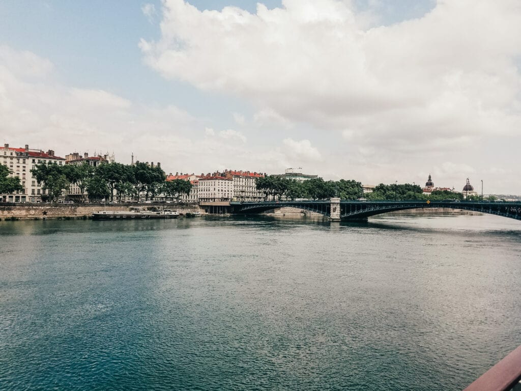 View of the river in Lyon, France