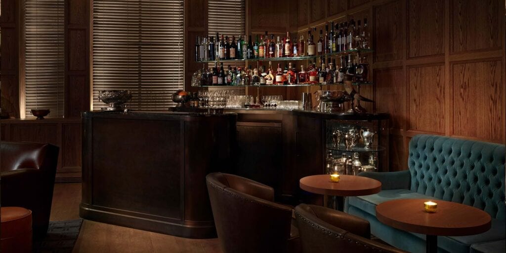 Classic punch cocktails at the London EDITION Punch Room
